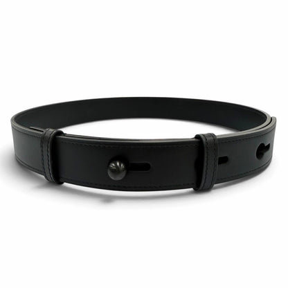 Loewe Embossed Logo Design Anagram Leather Belt Black 80/32