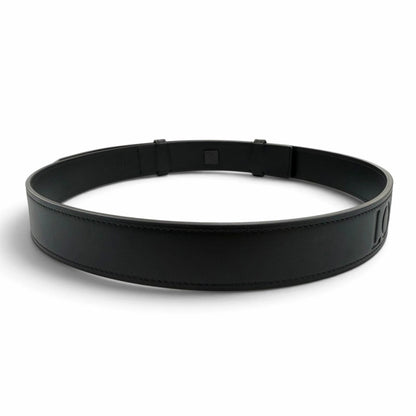 Loewe Embossed Logo Design Anagram Leather Belt Black 80/32 — view 3