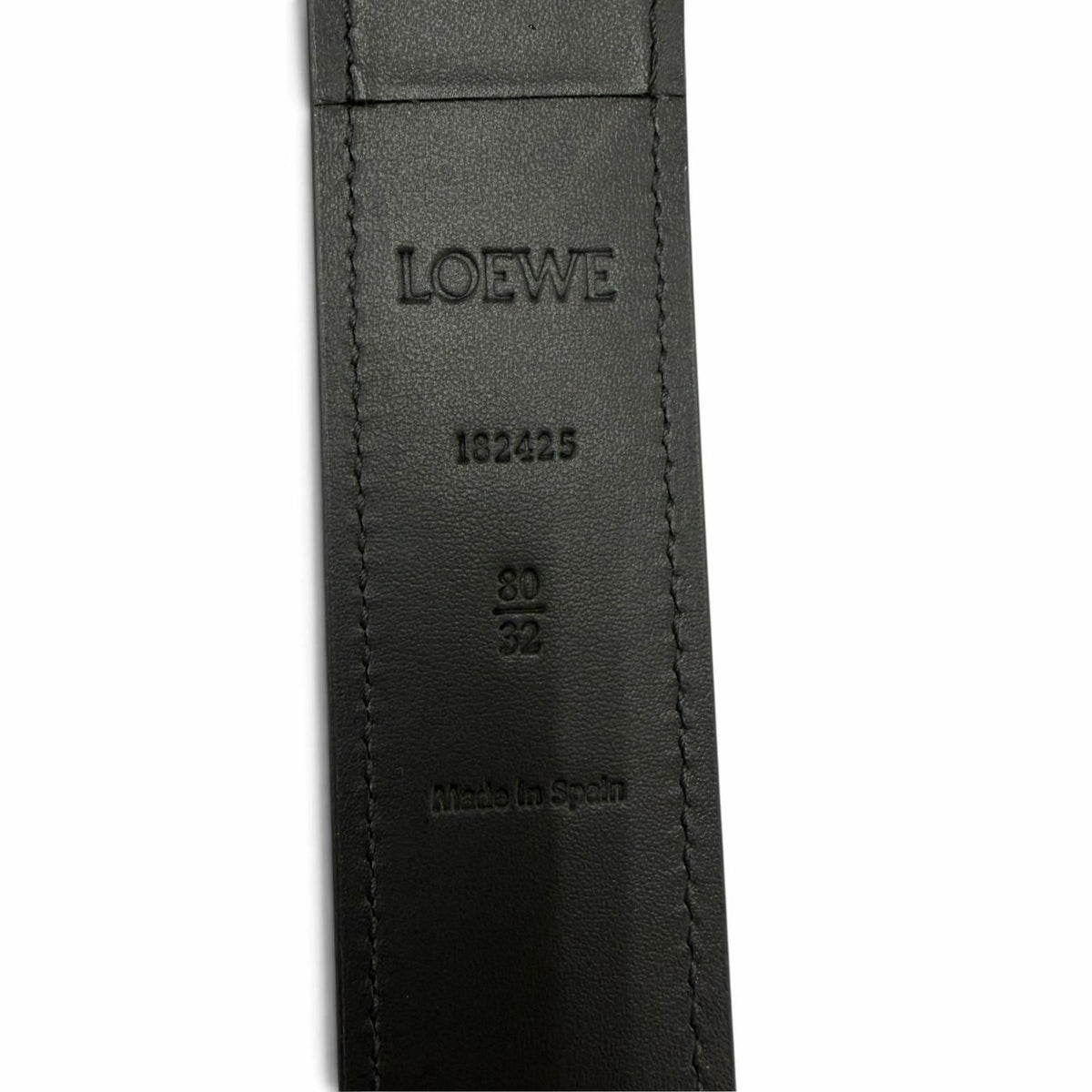 Loewe Embossed Logo Design Anagram Leather Belt Black 80/32 — view 7