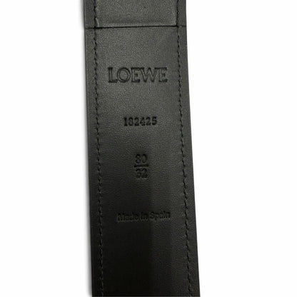 Loewe Embossed Logo Design Anagram Leather Belt Black 80/32 — view 7