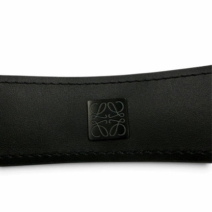 Loewe Embossed Logo Design Anagram Leather Belt Black 80/32 — view 5