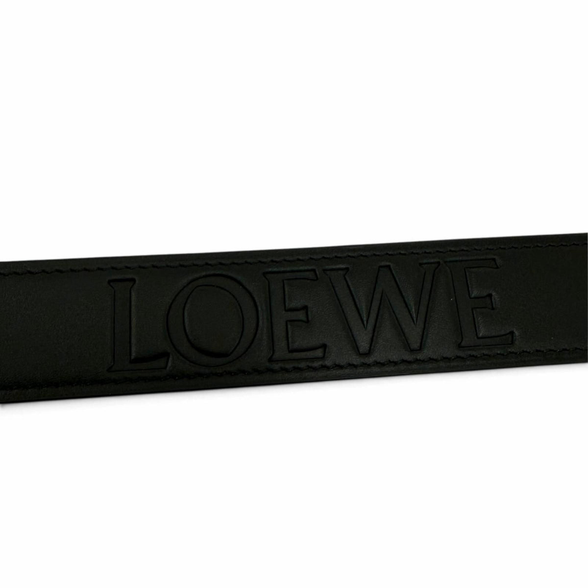 Loewe Embossed Logo Design Anagram Leather Belt Black 80/32 — view 4