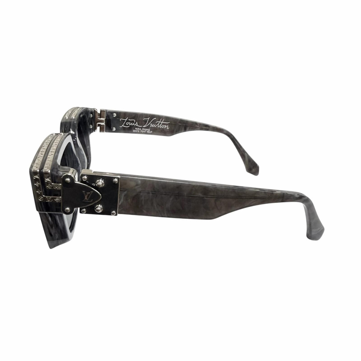 Louis Vuitton 1.1 Millionaire Square Sunglasses Gray 58 Demo Lens Eyewear — view 4