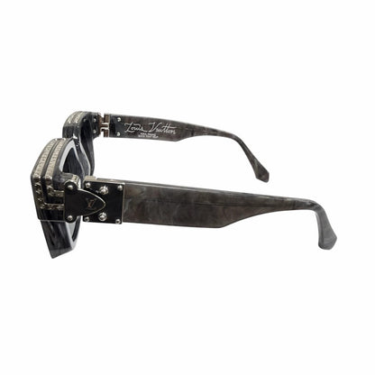 Louis Vuitton 1.1 Millionaire Square Sunglasses Gray 58 Demo Lens Eyewear — view 4