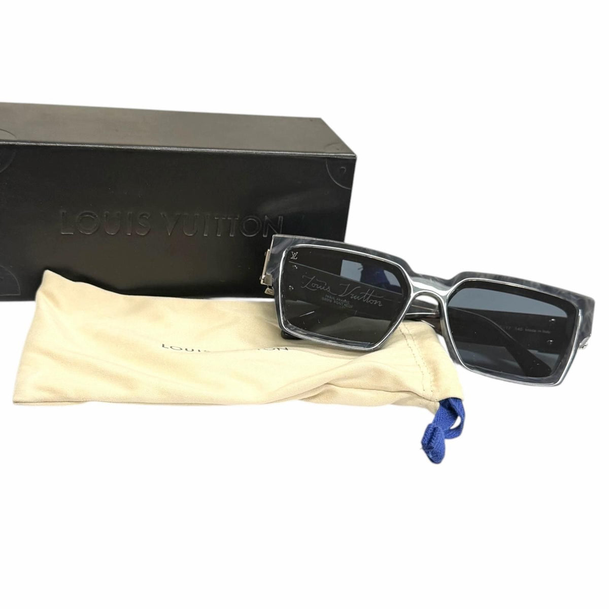 Louis Vuitton 1.1 Millionaire Square Sunglasses Gray 58 Demo Lens Eyewear — view 2
