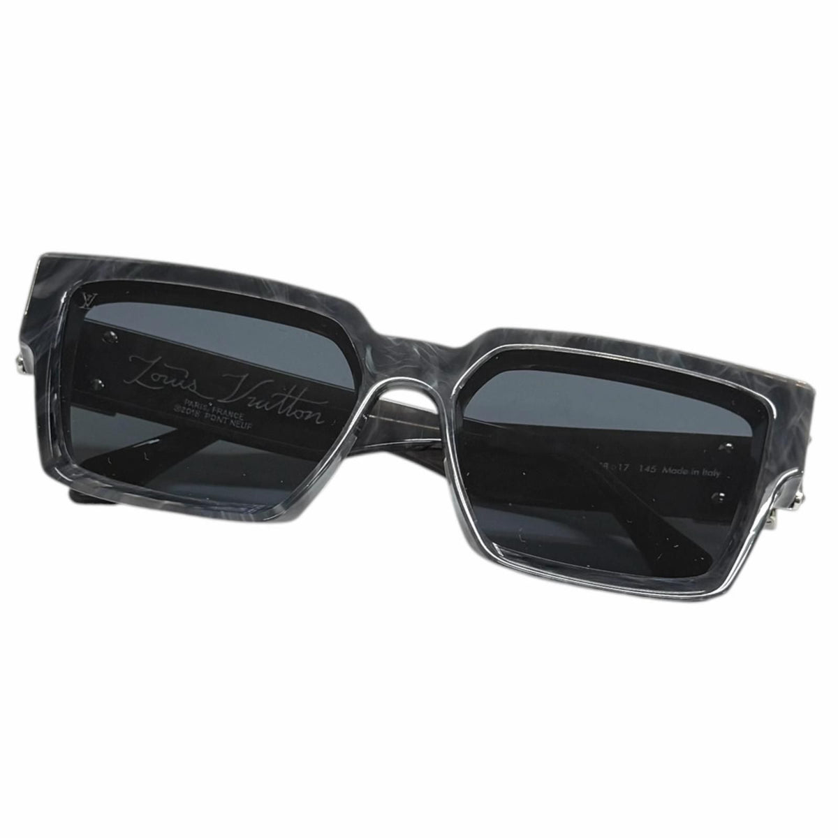 Louis Vuitton 1.1 Millionaire Square Sunglasses Gray 58 Demo Lens Eyewear