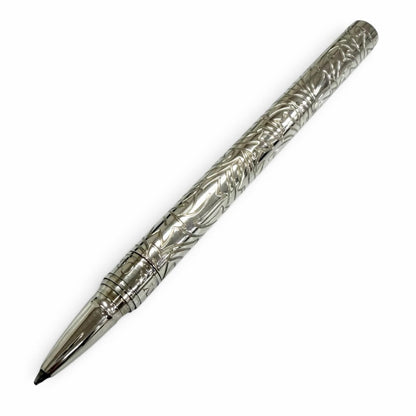 Tiffany & Co 925 Sterling Silver Leaf Design Cap Type Ballpoint Pen Handwriting