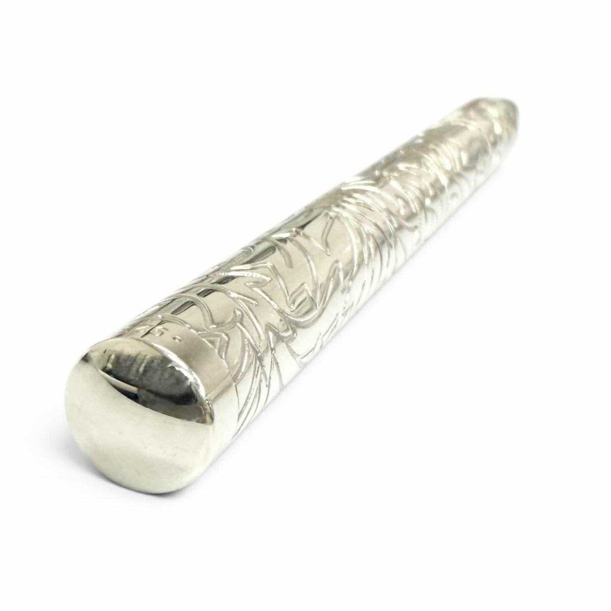 Tiffany & Co 925 Sterling Silver Leaf Design Cap Type Ballpoint Pen Handwriting — view 2