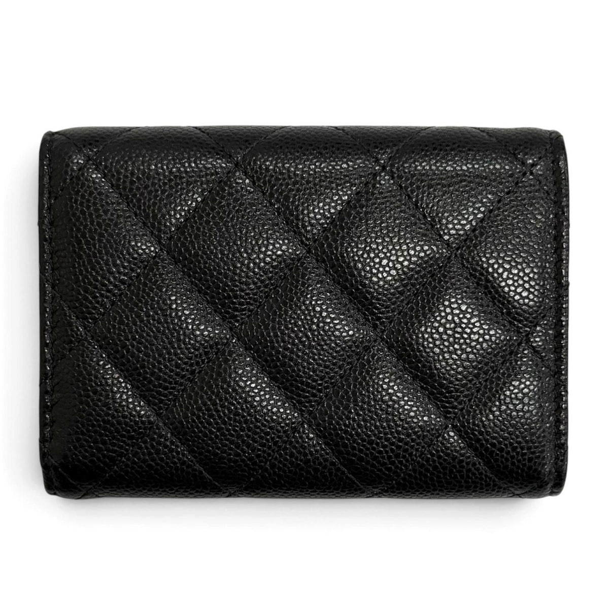 Chanel Quilted Timeless Classic Small Flap Wallet Caviar Leather Compact — view 3