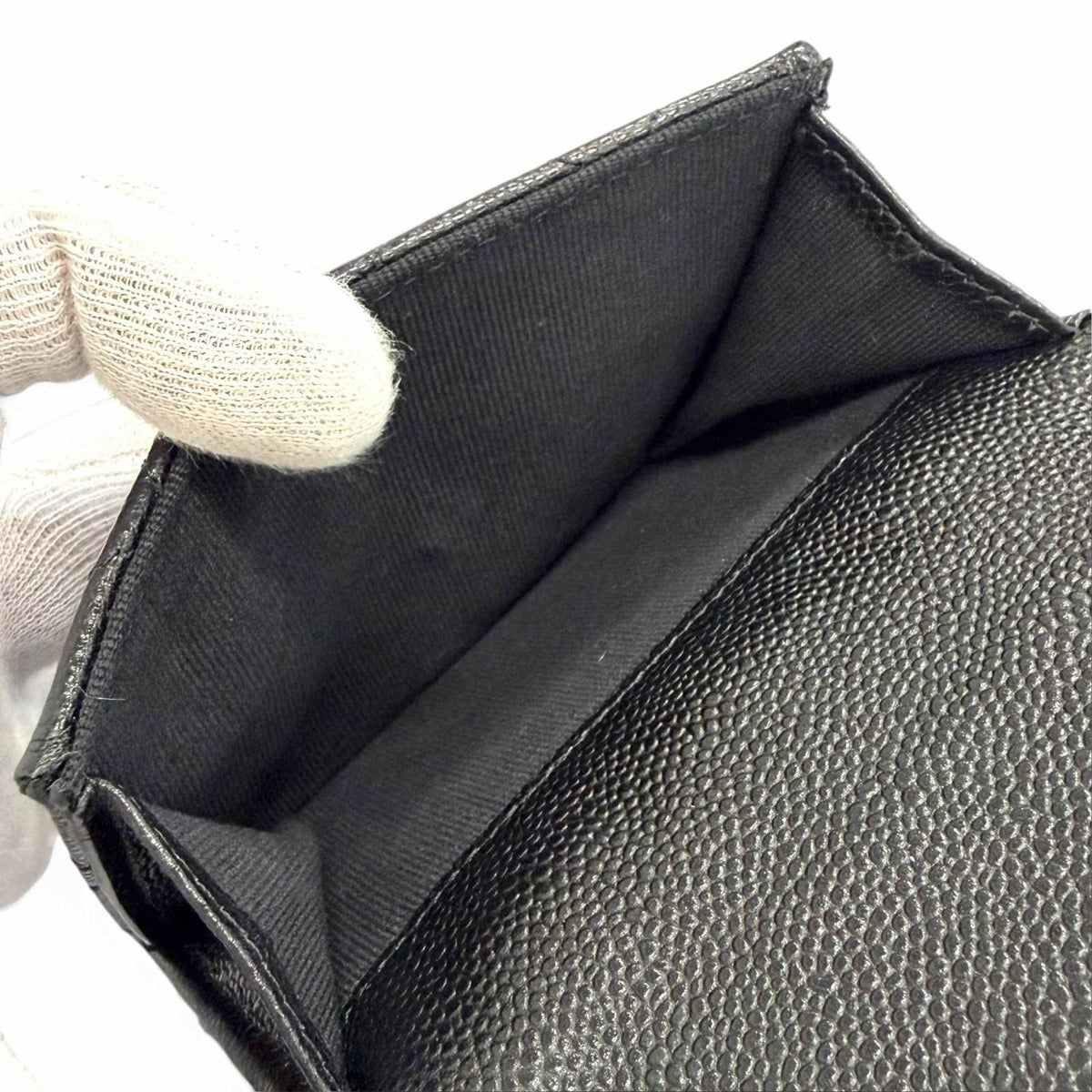 Chanel Quilted Timeless Classic Small Flap Wallet Caviar Leather Compact — view 7
