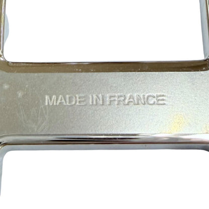 Hermes Chaine D'ancre Brooch Leather Metal Navy Silver — view 7