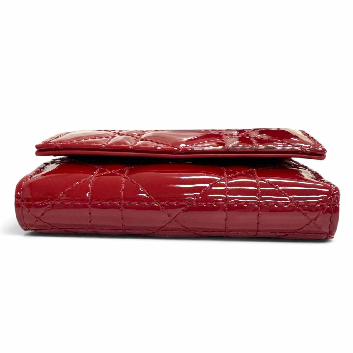 Dior Lady Lotus Wallet Patent Leather Cannage — view 4