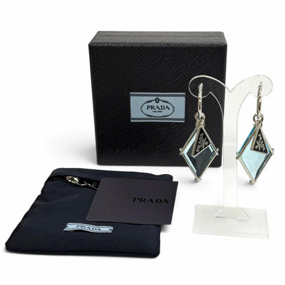 Prada Blue Glasses Earrings — view 2