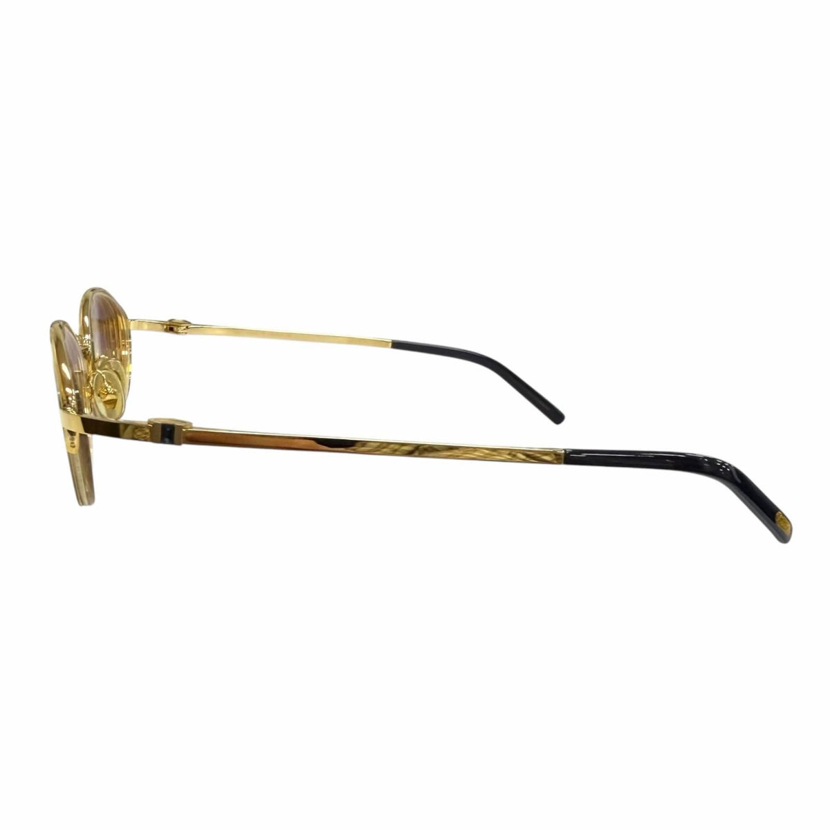 Cartier Oval Half Rim Sidestone Sunglasses Eyewear Gold 49 Prescription — view 3