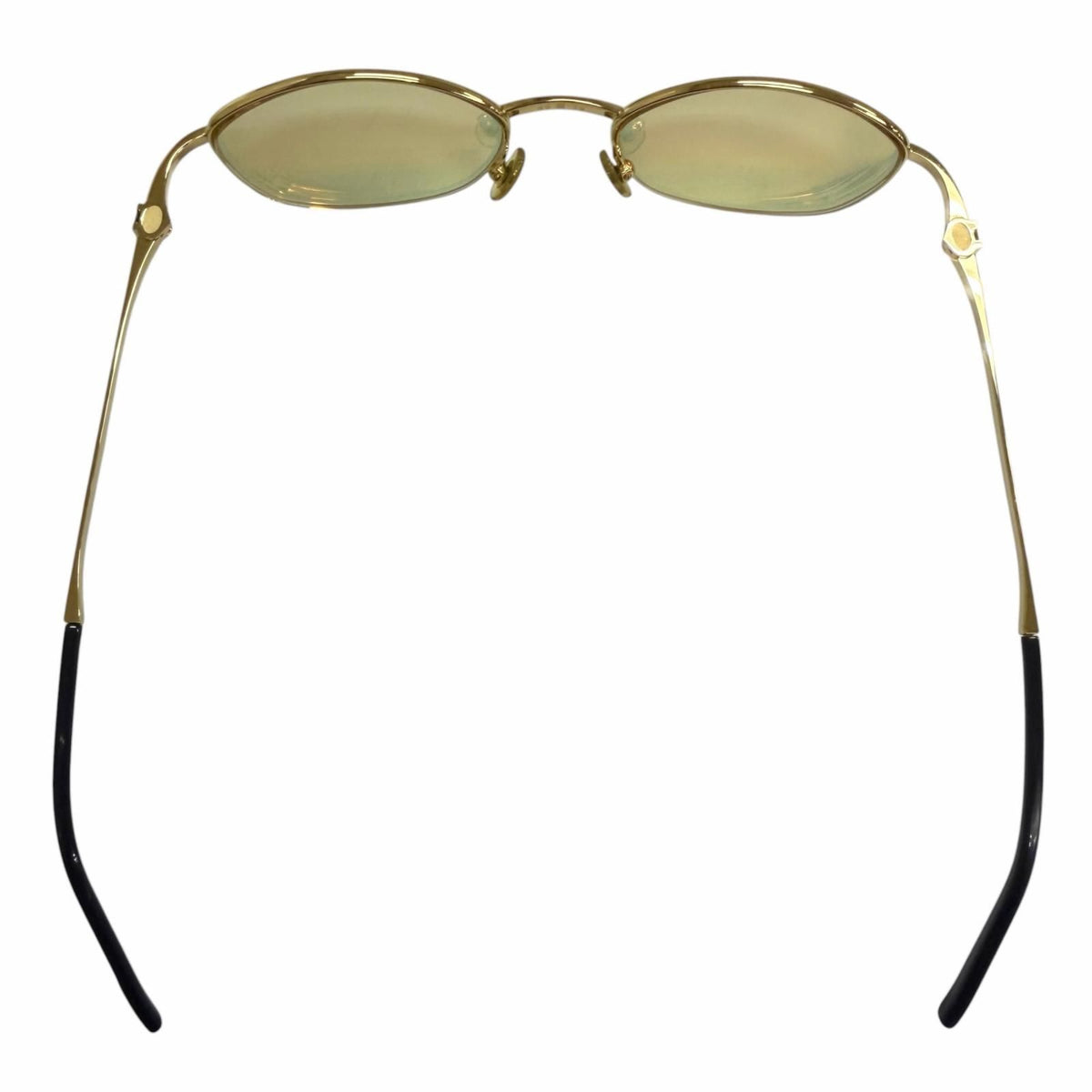Cartier Oval Half Rim Sidestone Sunglasses Eyewear Gold 49 Prescription — view 7