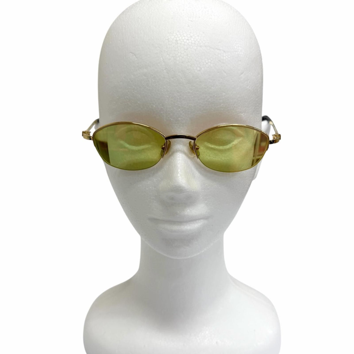 Cartier Oval Half Rim Sidestone Sunglasses Eyewear Gold 49 Prescription — view 2