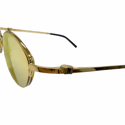 Cartier Oval Half Rim Sidestone Sunglasses Eyewear Gold 49 Prescription — view 5