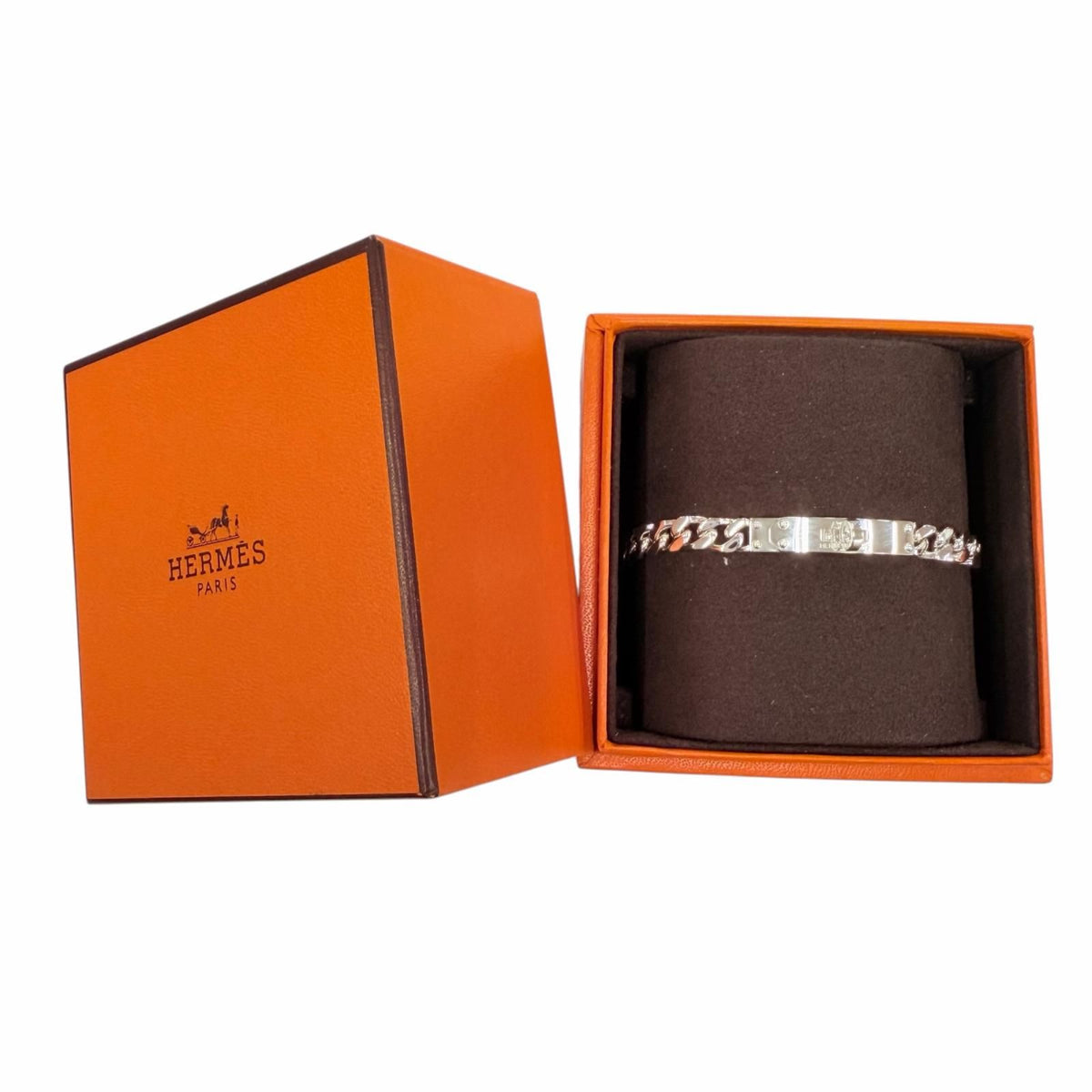 Hermes Kelly Gourmette Bracelet LG Silver — view 2