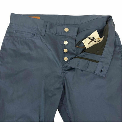 Hermes Cotton Sellier Buttons Clou de Selle Chino Pants Tapered Navy 42 — view 3