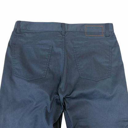 Hermes Cotton Sellier Buttons Clou de Selle Chino Pants Tapered Navy 42 — view 4