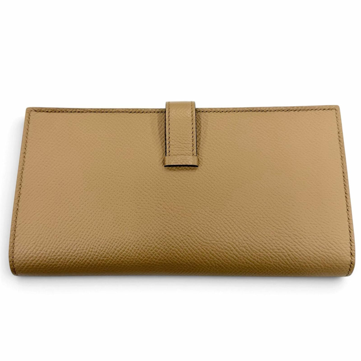 Hermes Bearn Soufflet Verso Veau Epsom Chai Mauve Sylvestre Silver Wallet — view 3