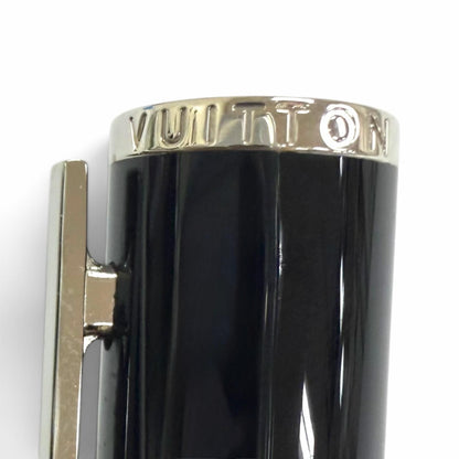 Louis Vuitton Jet Ligne Twist Ballpoint Pen Black Silver Handwriting Confirmed — view 7