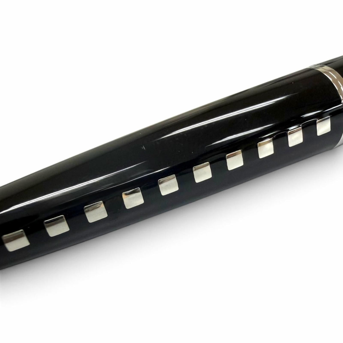 Louis Vuitton Jet Ligne Twist Ballpoint Pen Black Silver Handwriting Confirmed — view 5