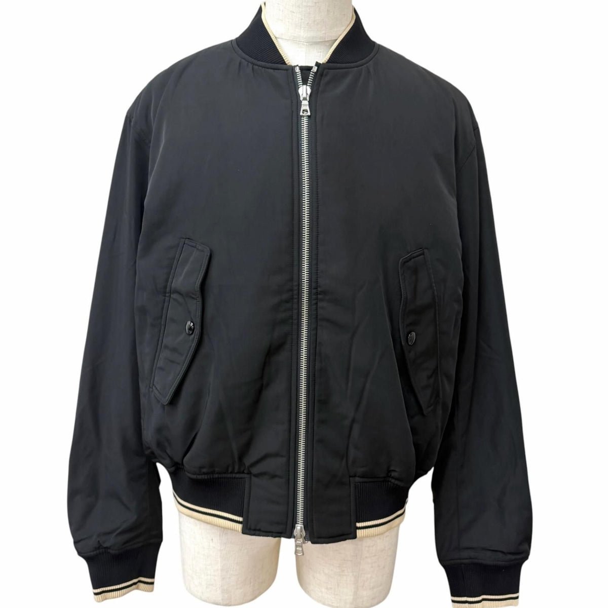Bvlgari Dries Van Noten Back Zip Design Bomber Jacket Black