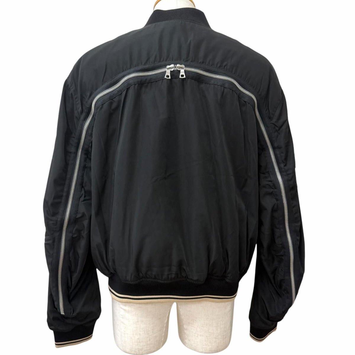 Bvlgari Dries Van Noten Back Zip Design Bomber Jacket Black — view 4