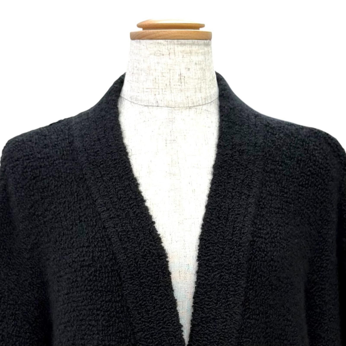 Chanel Cashmere Wool Lion Button Cuff Ruffle V-neck Long Sleeve Knit Cardigan — view 2