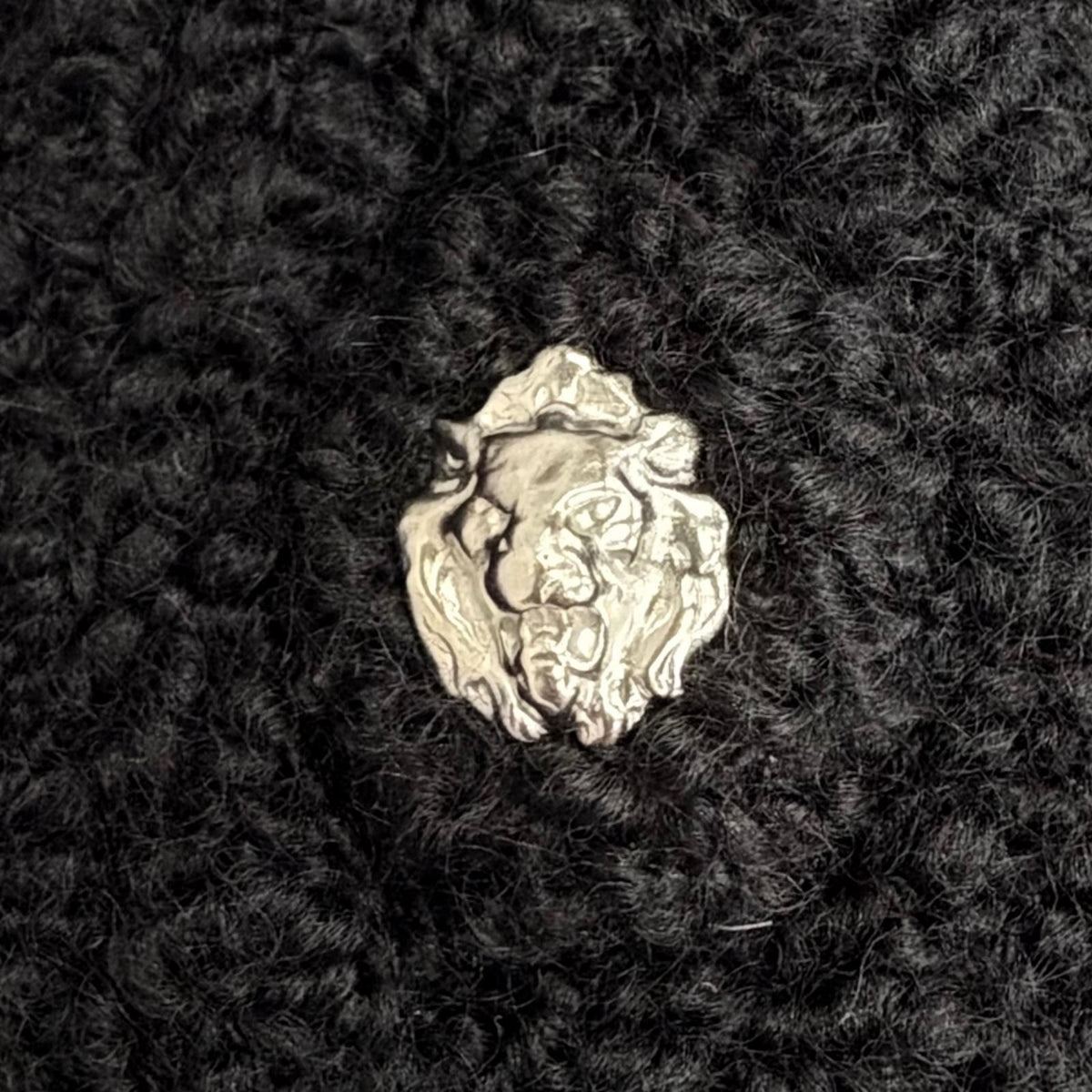 Chanel Cashmere Wool Lion Button Cuff Ruffle V-neck Long Sleeve Knit Cardigan — view 6