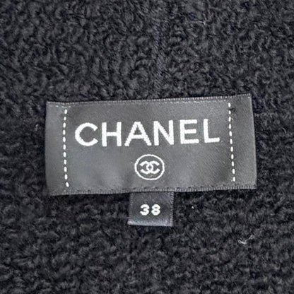 Chanel Cashmere Wool Lion Button Cuff Ruffle V-neck Long Sleeve Knit Cardigan — view 7