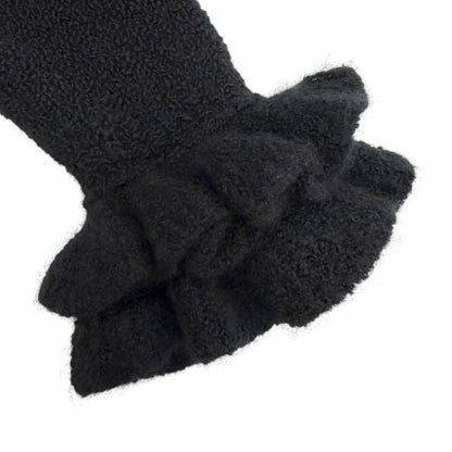 Chanel Cashmere Wool Lion Button Cuff Ruffle V-neck Long Sleeve Knit Cardigan — view 5