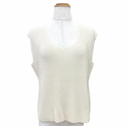Hermes Sleeveless Knit Vest Simple Design Ivory 34
