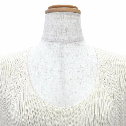Hermes Sleeveless Knit Vest Simple Design Ivory 34 — view 2
