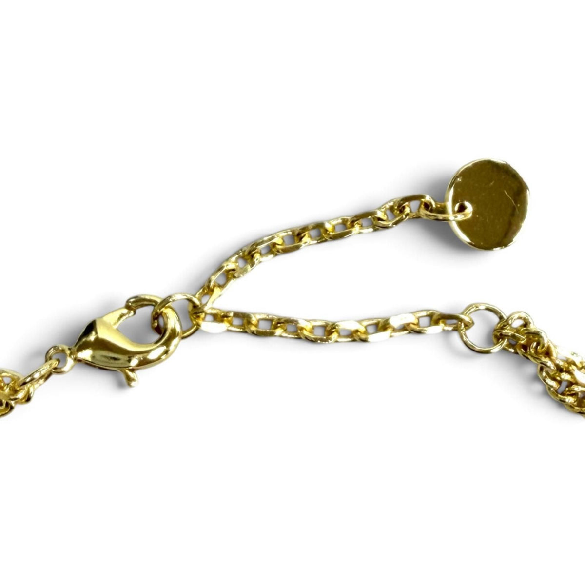 Dior Petit CD Double Necklace Rhinestone Star Charm Pendant Gold — view 7