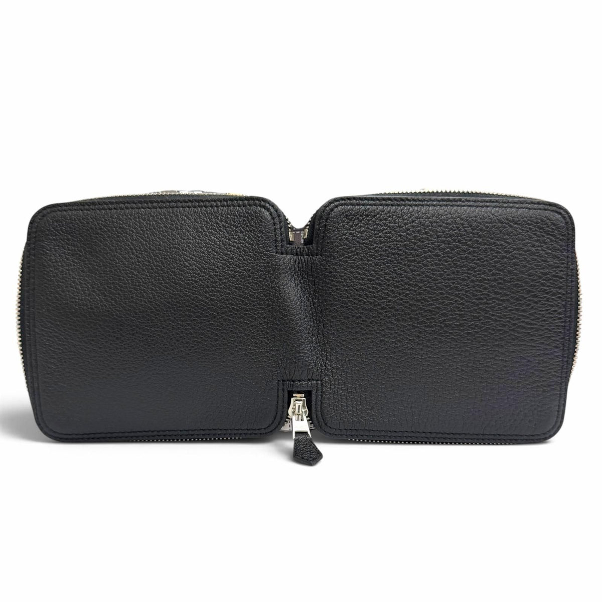 Hermes Silky Pop Bolduc Check Leather Buffalo Skipper Tote Bag Eco Black — view 6
