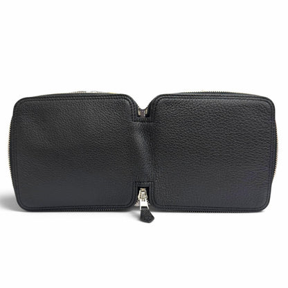 Hermes Silky Pop Bolduc Check Leather Buffalo Skipper Tote Bag Eco Black — view 6