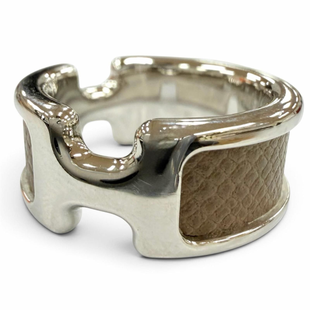 Hermes Olympe PM Ring Veau Madame Etoupe Silver S JP — view 4