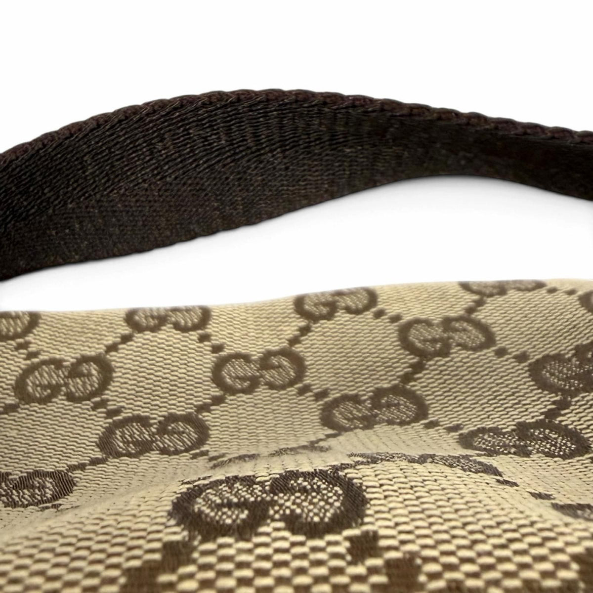 Gucci Vintage GG Canvas Leather Vanity Makeup Pouch Beige Brown — view 7