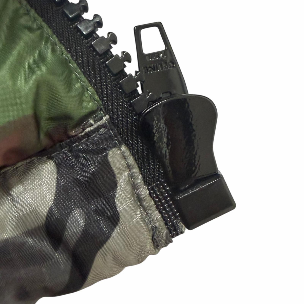 Celine Camouflage Stand Collar Down Jacket Puffer Gray 44 — view 6