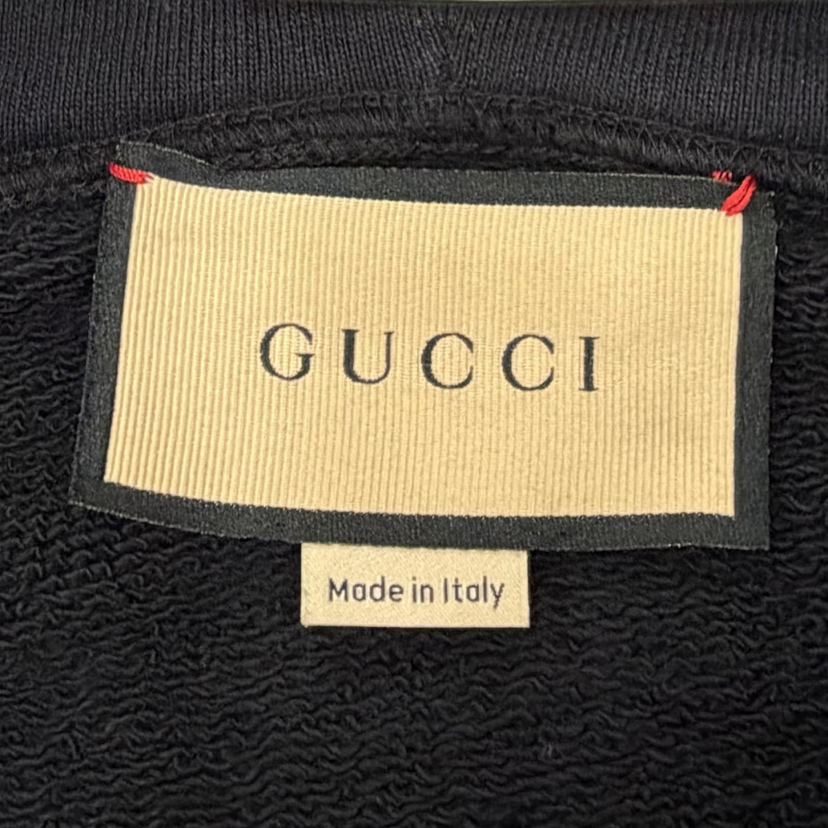 Gucci Constantly Reviewing Logo Print Hooded Pullover Hoodie Black — view 7