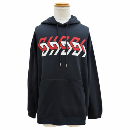 Gucci Constantly Reviewing Logo Print Hooded Pullover Hoodie Black