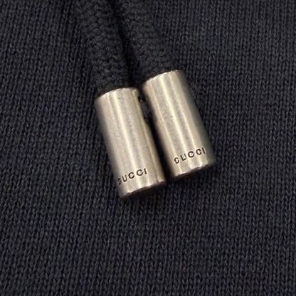 Gucci Constantly Reviewing Logo Print Hooded Pullover Hoodie Black — view 6