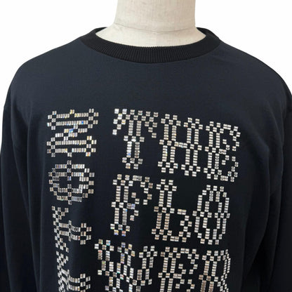 Louis Vuitton Wool 100% Embellished Crew Neck Sweater Black — view 2