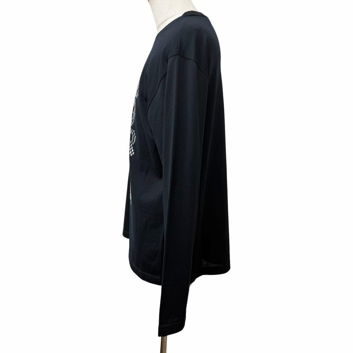 Louis Vuitton Wool 100% Embellished Crew Neck Sweater Black — view 3