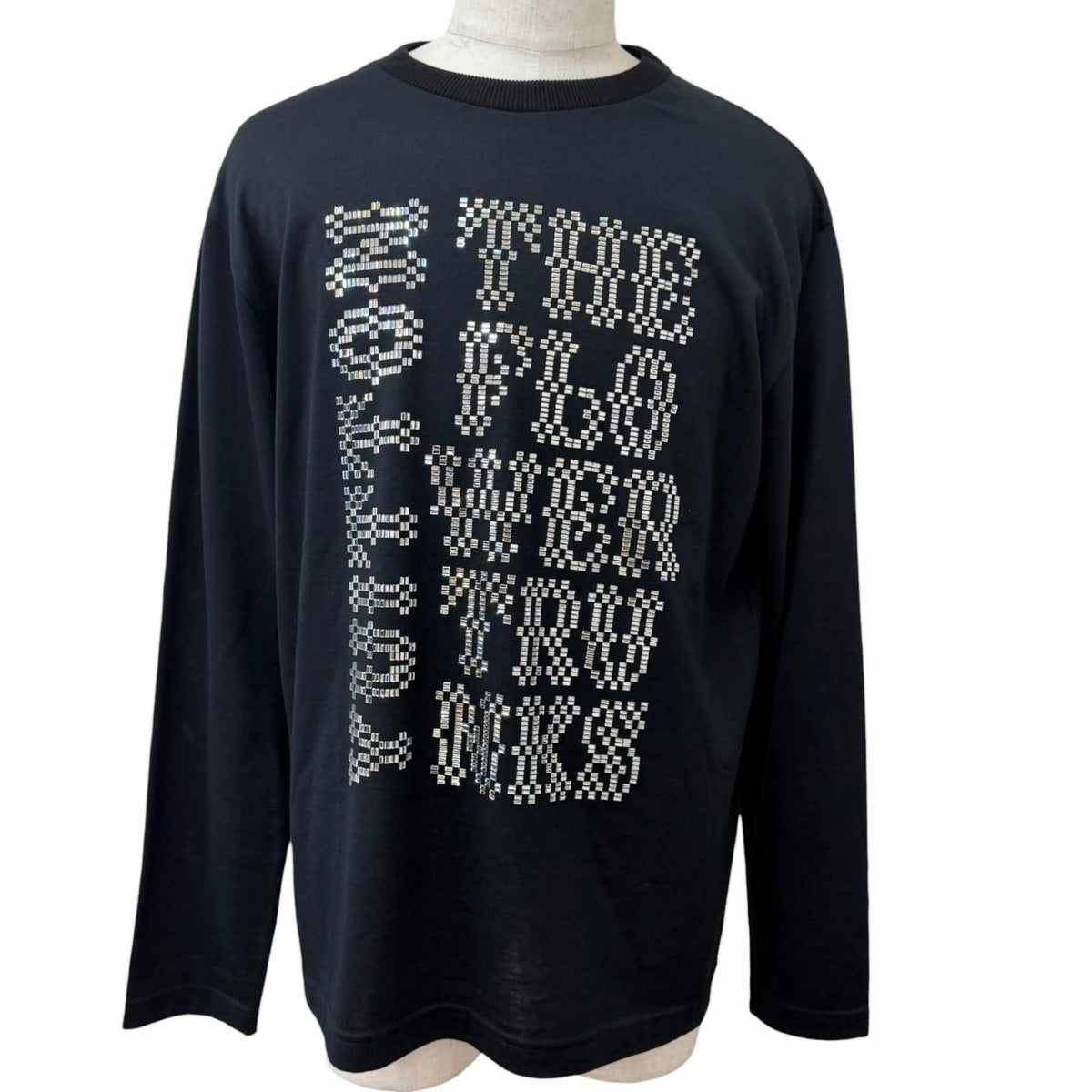 Louis Vuitton Wool 100% Embellished Crew Neck Sweater Black