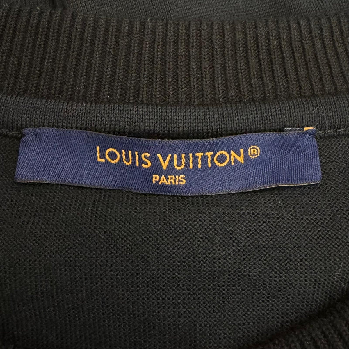 Louis Vuitton Wool 100% Embellished Crew Neck Sweater Black — view 6