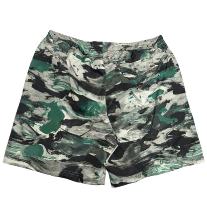 Louis Vuitton All Over Print Logo Rubber Patch Swim Trunks Shorts Green — view 2