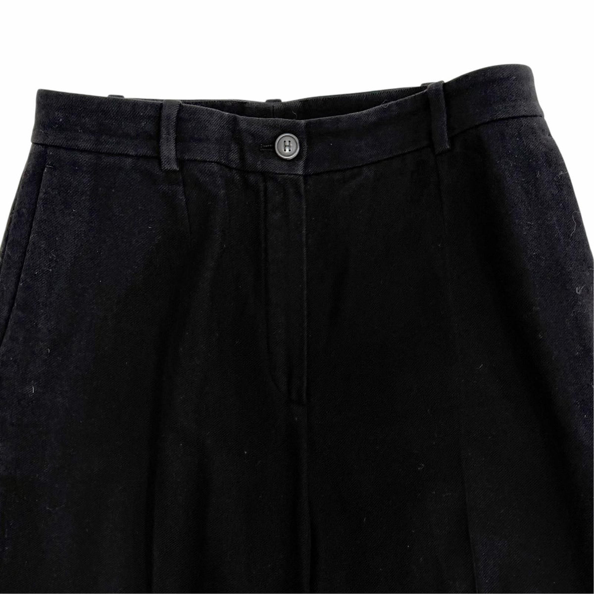 Hermes Cashmere 100% Martin Margiela Era H Logo Button Center Crease Pants — view 3